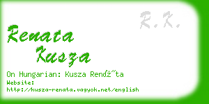 renata kusza business card